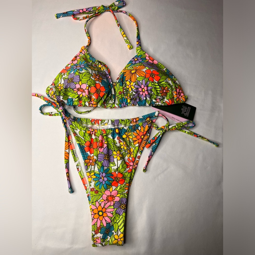 Floral Bikini Set with Multicolor Design